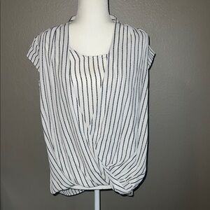 Striped Black and White Women's Top